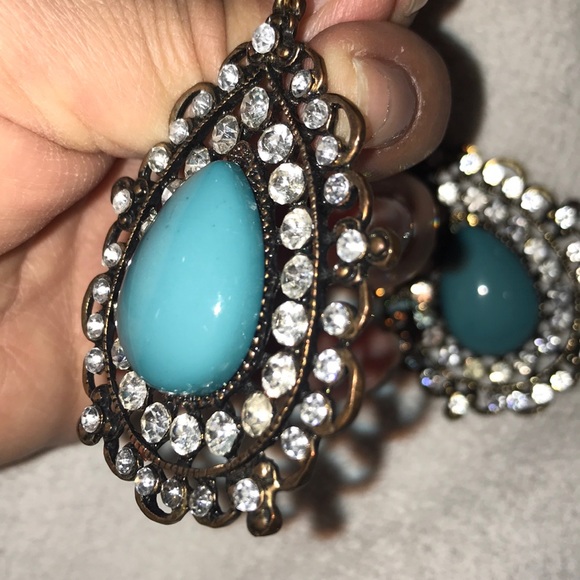 Boho Exotic Teardrop Earring with Crystal ✨ - Picture 6 of 6